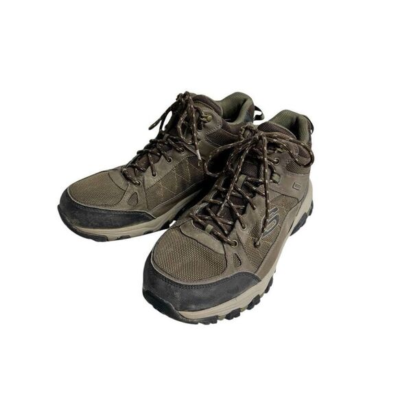 Skechers brown lace up waterproof ankle hiking boots size 9.5 wide width - Picture 10 of 15